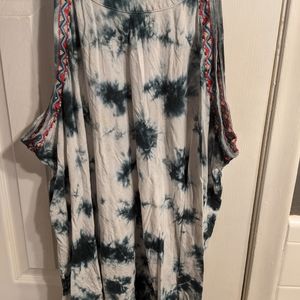 Torrid Tie Dye Tank with Geometric Pattern